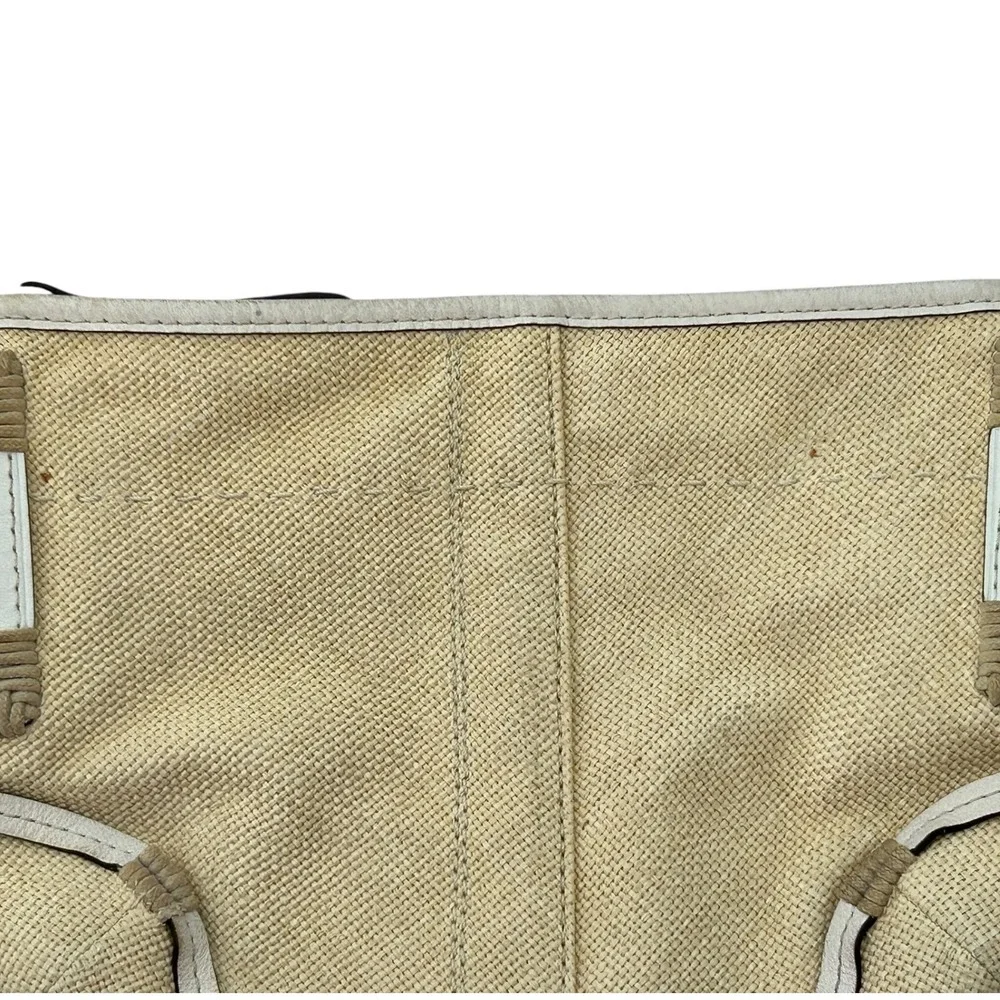 COACH Vintage L053-4710 Canvas & Leather Shoulder Bag‎ Beige Braided Strap Hobo